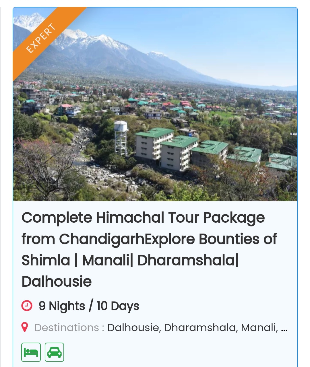 Complete Himachal Tour Package from Chandigarh